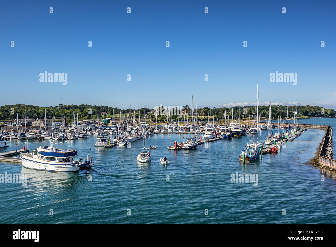 Yarmouth Hafen auf der Isle of Wight Stockfoto