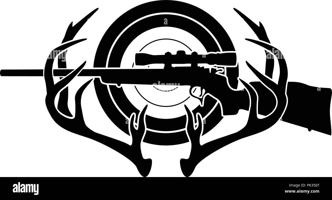 Jagd und Schießsport Vector Illustration Stock Vektor