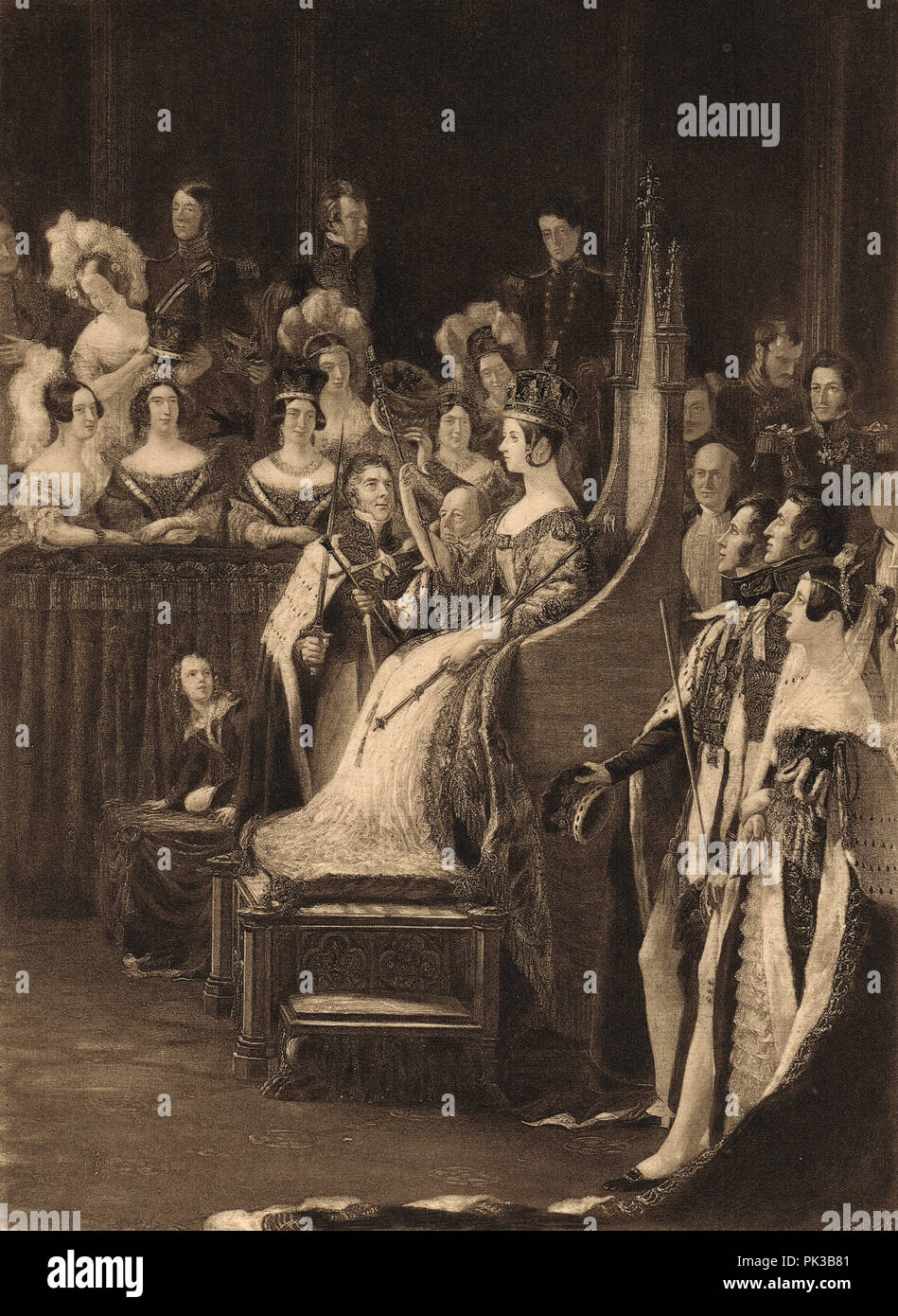 Krönung von Königin Victoria, 28. Juni 1838 Stockfoto