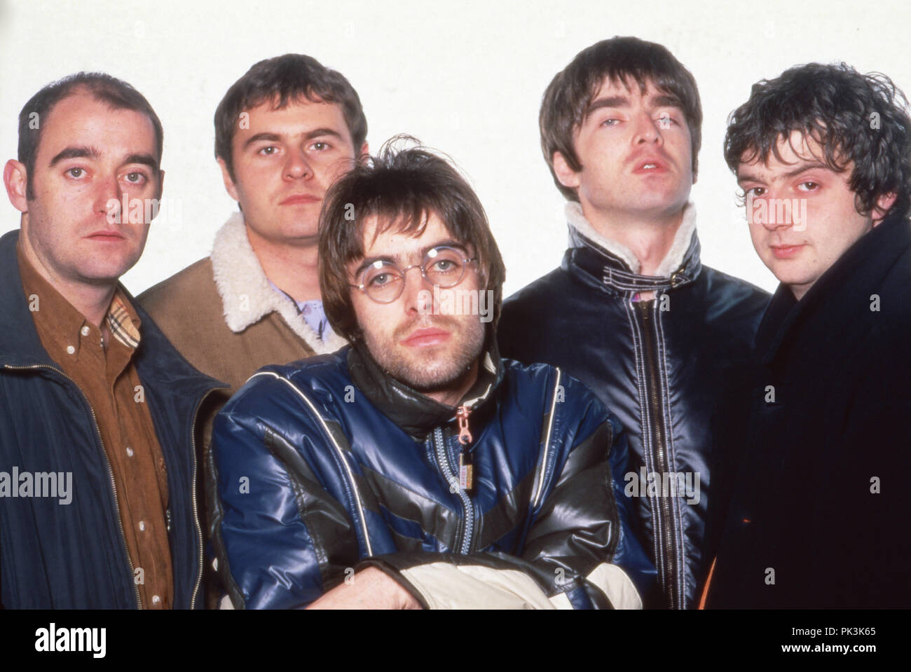 "Oasis", britische Band, in München, Deutschland 1996. Britische Band "Oasis" in München, Deutschland 1996 | Verwendung weltweit Stockfoto