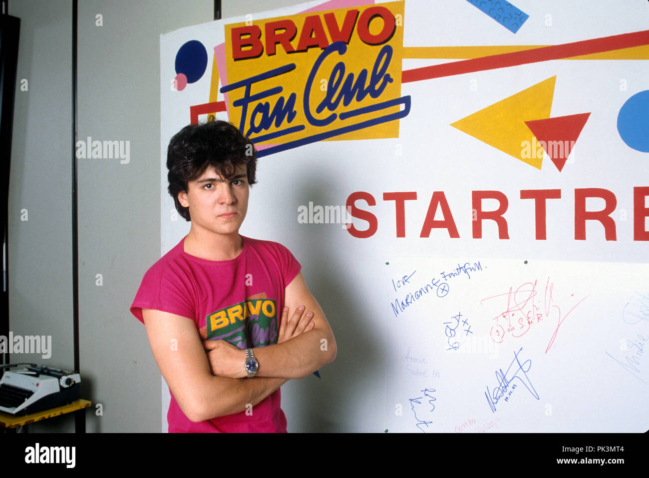 Nino De Angelo am 30.03.1983 in München. Verwendung weltweit