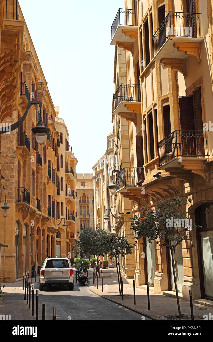 Die Straßen der Innenstadt von Beirut, Libanon Stockfoto