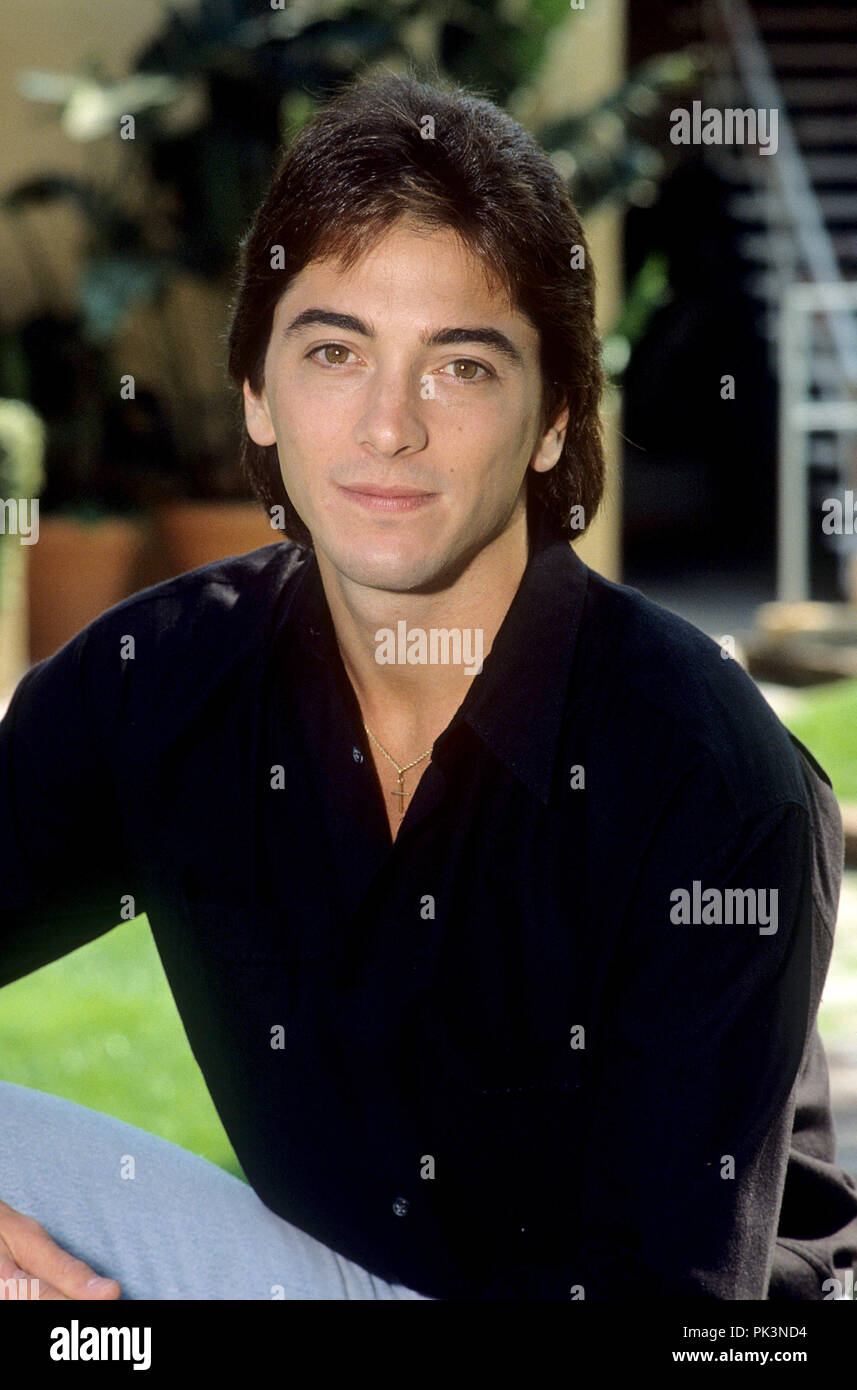 Scott Baio im April 1989 in Los Angeles. | Verwendung weltweit Stockfoto