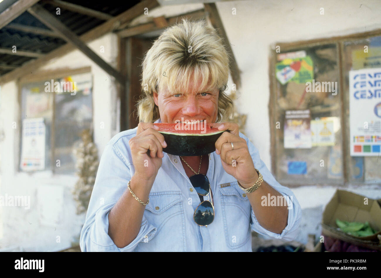 Dieter Bohlen im Juli 1988 in Çesme. | Verwendung weltweit Stockfoto