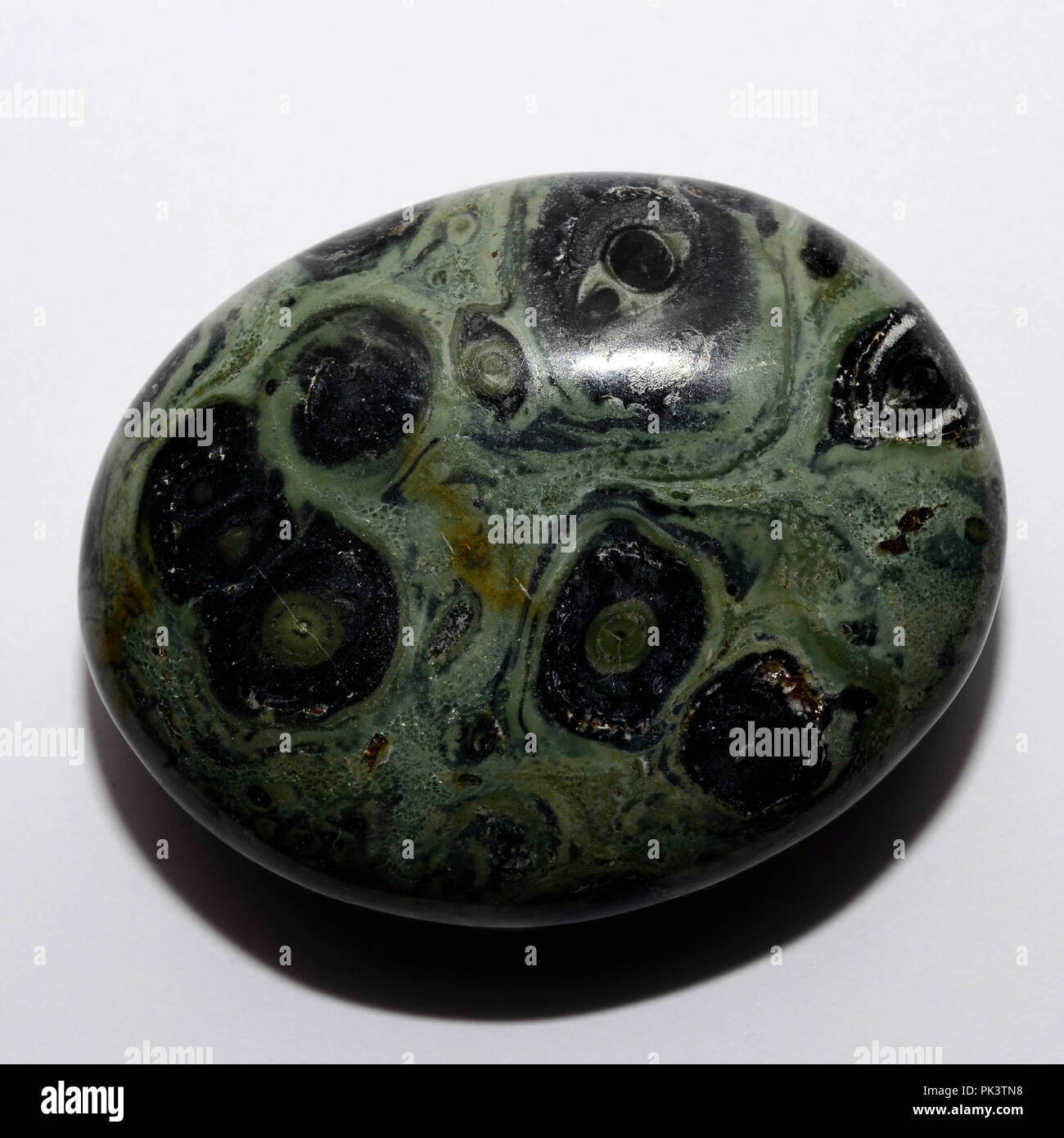 Grüne jaspe Mineral Stein, Nahaufnahme, für mineralische Abbildung Stockfoto