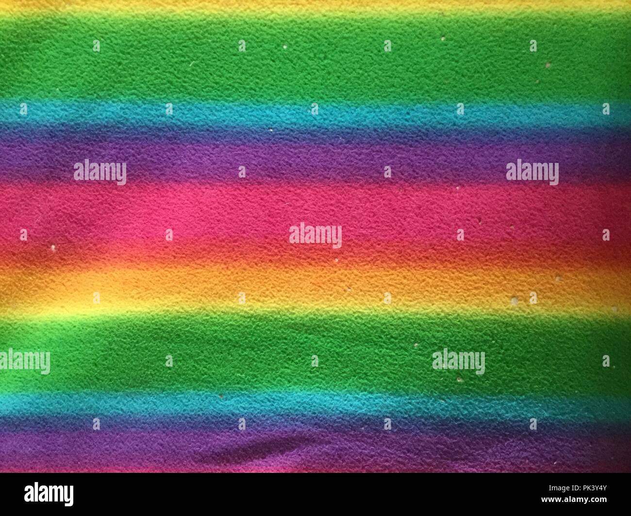 Mehrfarbige Fleece Material Hintergrund. Stockfoto