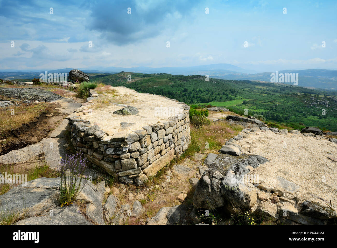 Eisenzeit Beilegung von Outeiro Lesenho, Boticas. Tras-os-Montes, Portugal Stockfoto