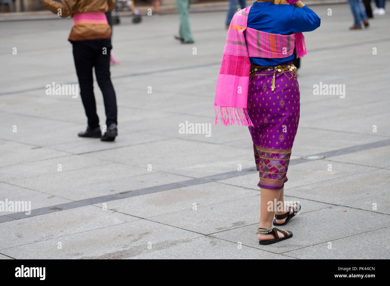 Thai Folk Dance Group Stockfoto