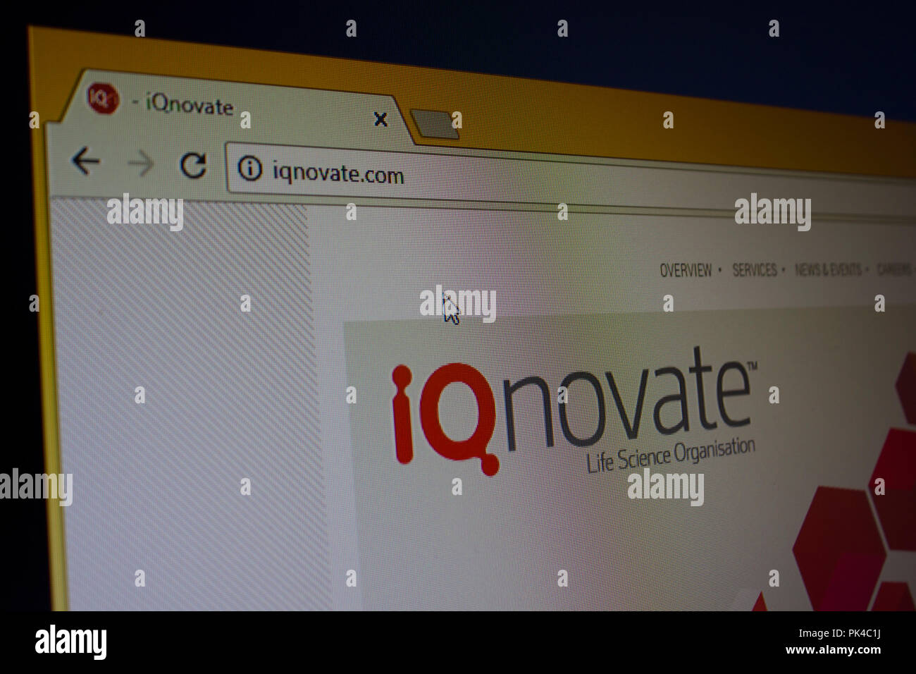 IQnovate Homepage Stockfoto