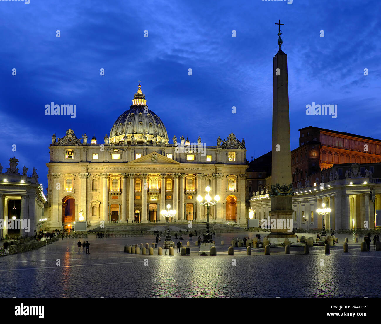 Der Petersplatz. Vatikan-Stadt. Stockfoto