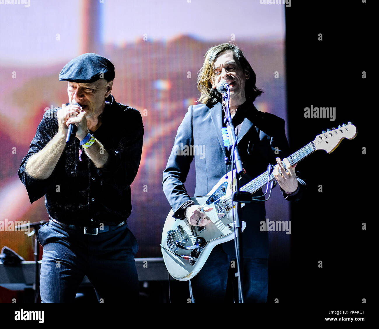 Die am Festival Nr. 6 am Samstag, den 8. September 2018 in Portmeirion, Gwynedd, Wales. Im Bild: Matt Johnson. Bild von Julie Edwards. Stockfoto Die am Festival Nr. 6 am Samstag, den 8. September 2018 in Portmeirion, Gwynedd, Wales. Im Bild: Matt Johnson. Bild von Julie Edwards. Stockfoto