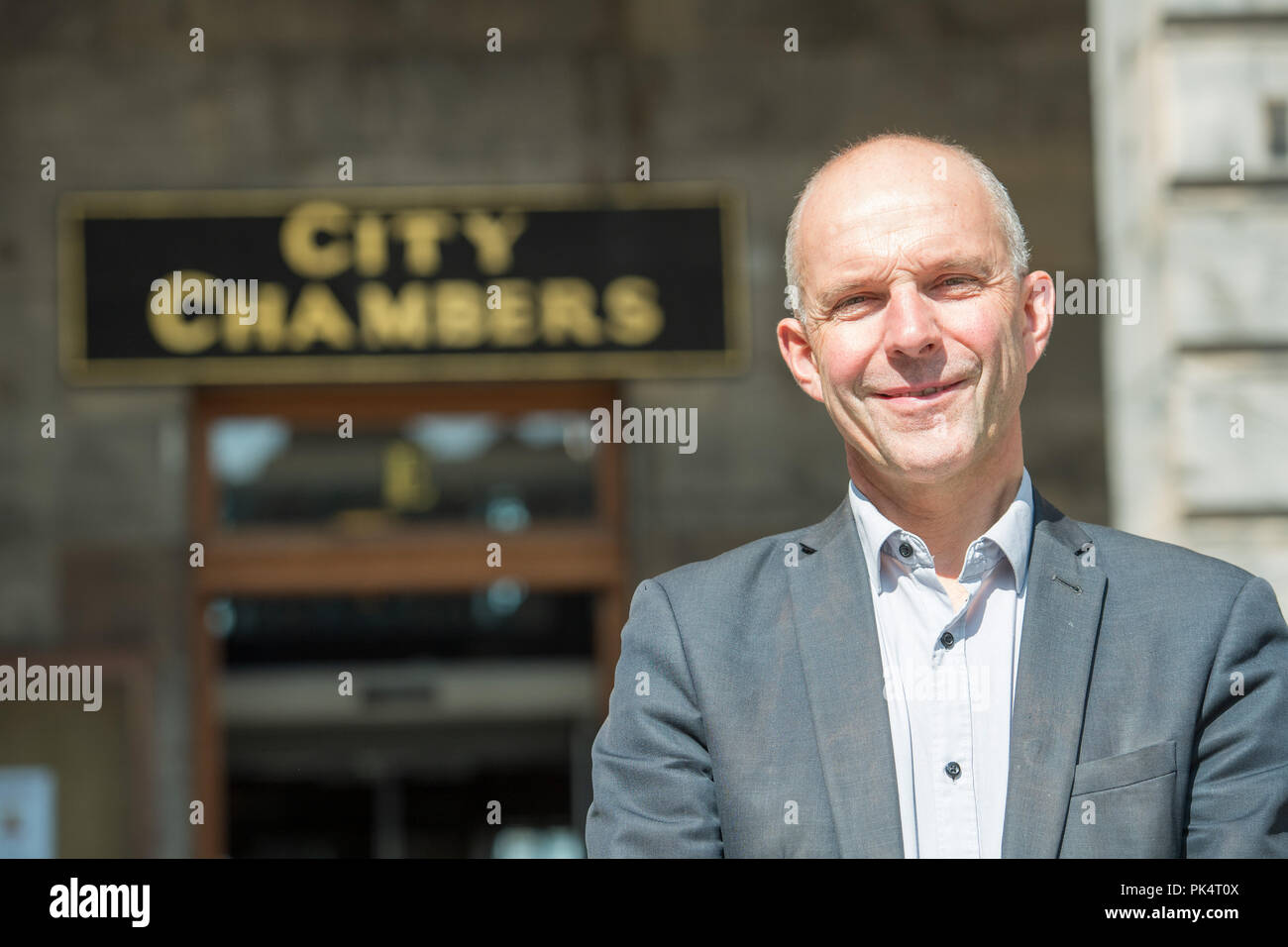 Ratsmitglied Gavin Corbett im City Chambers, Edinburgh Stockfoto