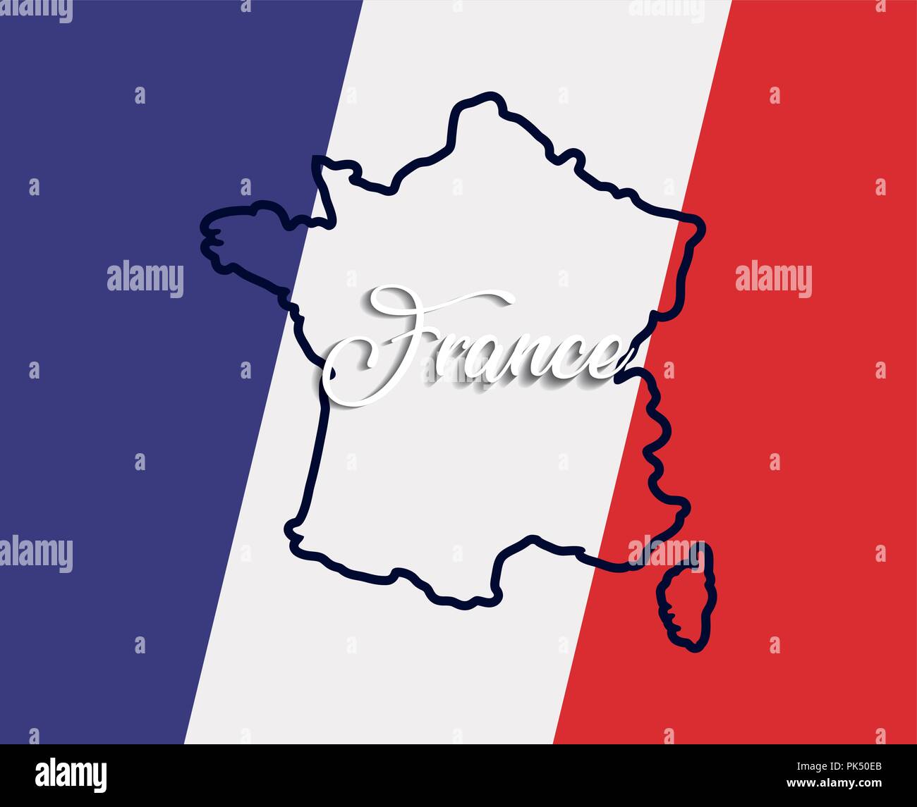 Frankreich Kultur Karte Mit Karte Vector Illustration Design Stock Vektorgrafik Alamy