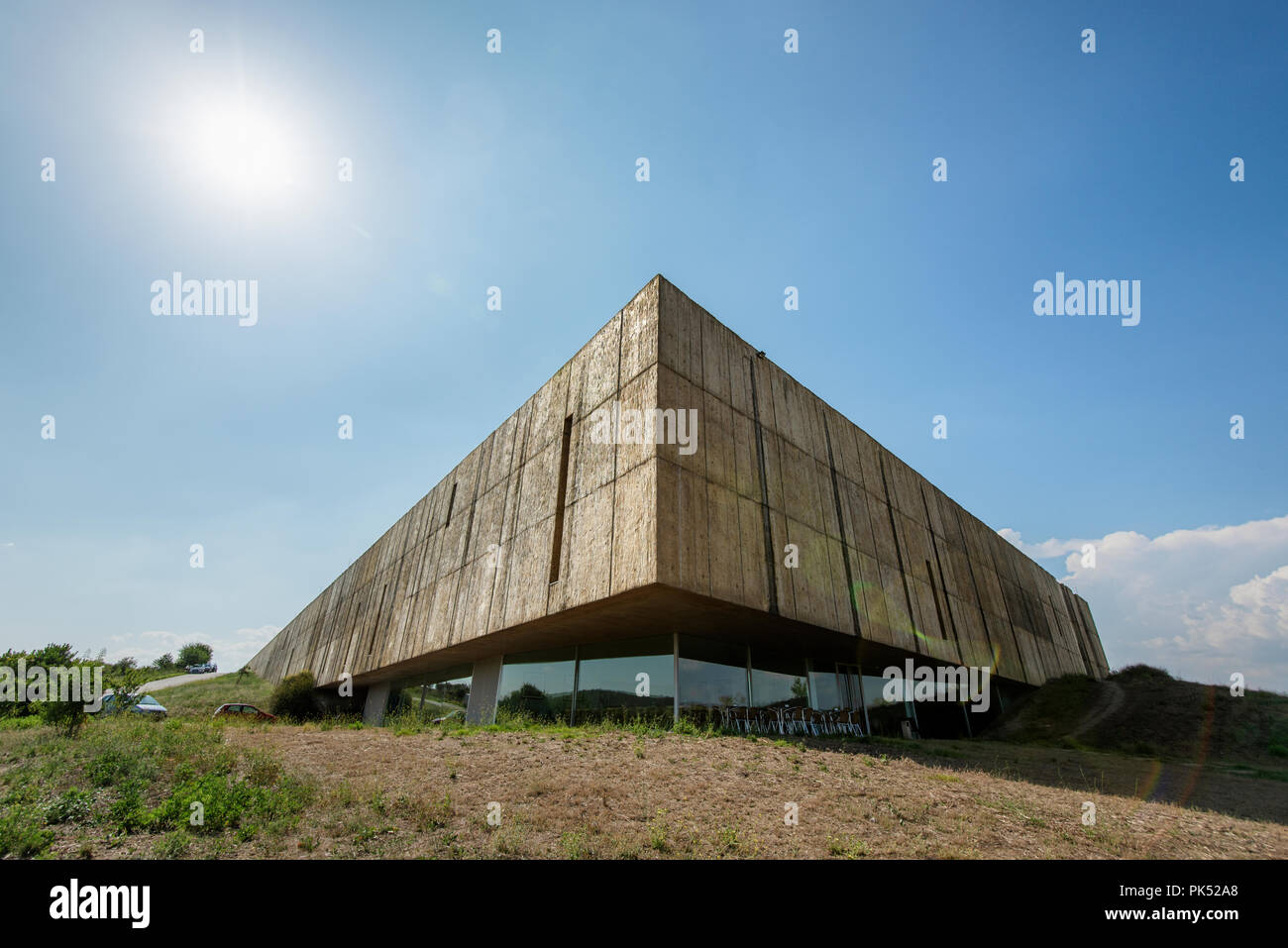 Coa Valley Kunst und Archäologie Museum von den Architekten Pedro Tiago Pimentel und Camilo Rebelo. Vila Nova de Foz Côa, Alto Douro. Portugal Stockfoto