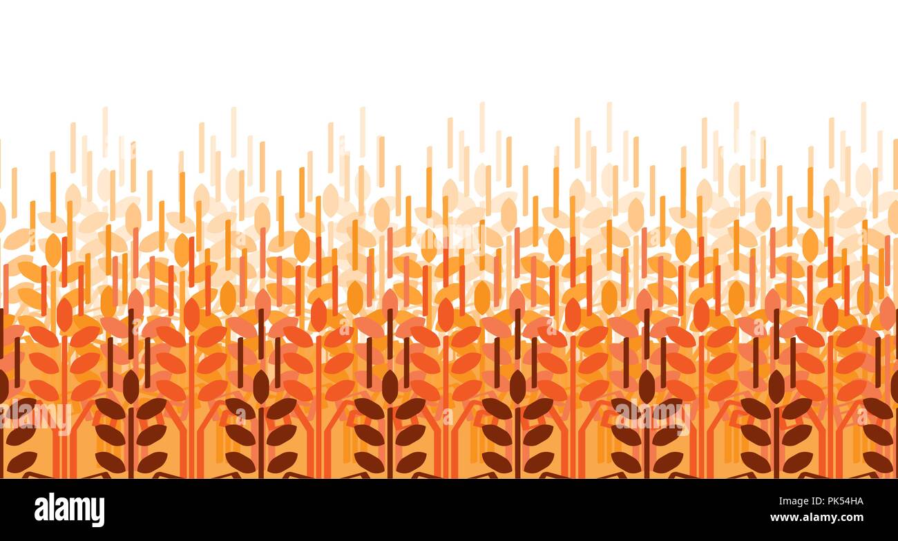 Weizenähren nahtlose Muster. Vektor Landwirtschaft Hintergrund. Weizenfeld Stock Vektor