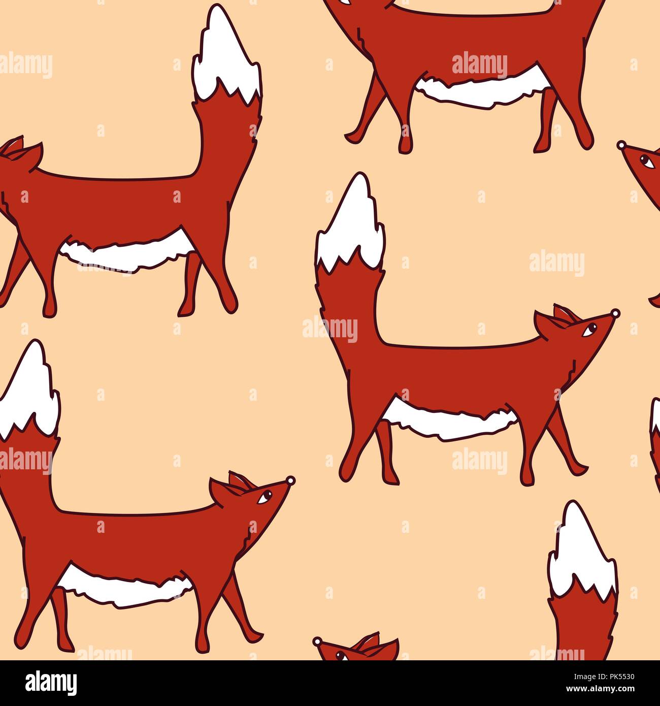 Vector pattern mit niedlichen Füchse. Kinder Illustration für Textilwaren und Bekleidung Stock Vektor