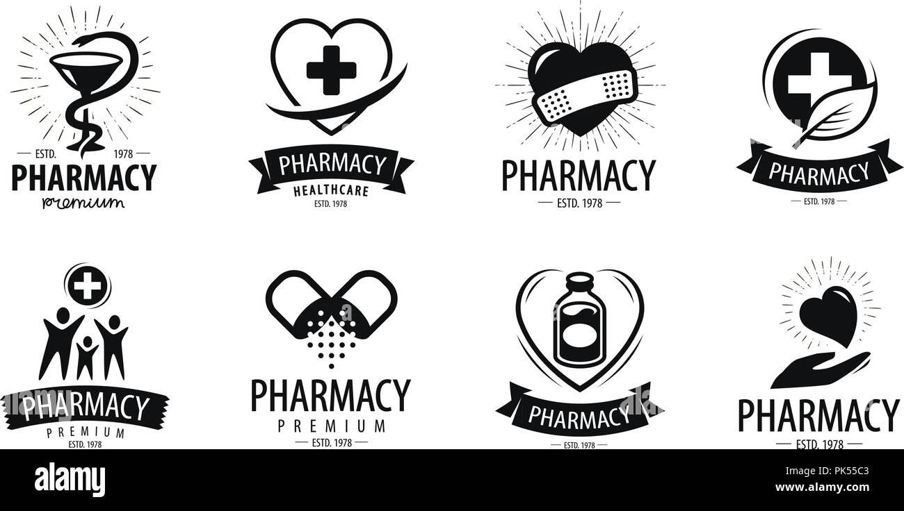 Drogerie, Apotheke, Logo oder Label. Medizin, Gesundheit, Krankenhaus, Symbol. Vector Illustration Stock Vektor