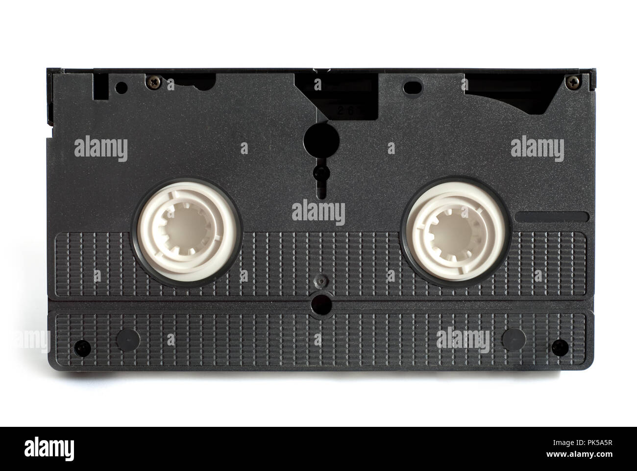 Videokassette auf weißem Hintergrund Stockfoto