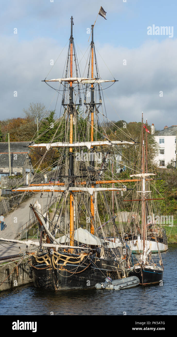 Der Hafen, Charlestown, Cornwall Stockfoto