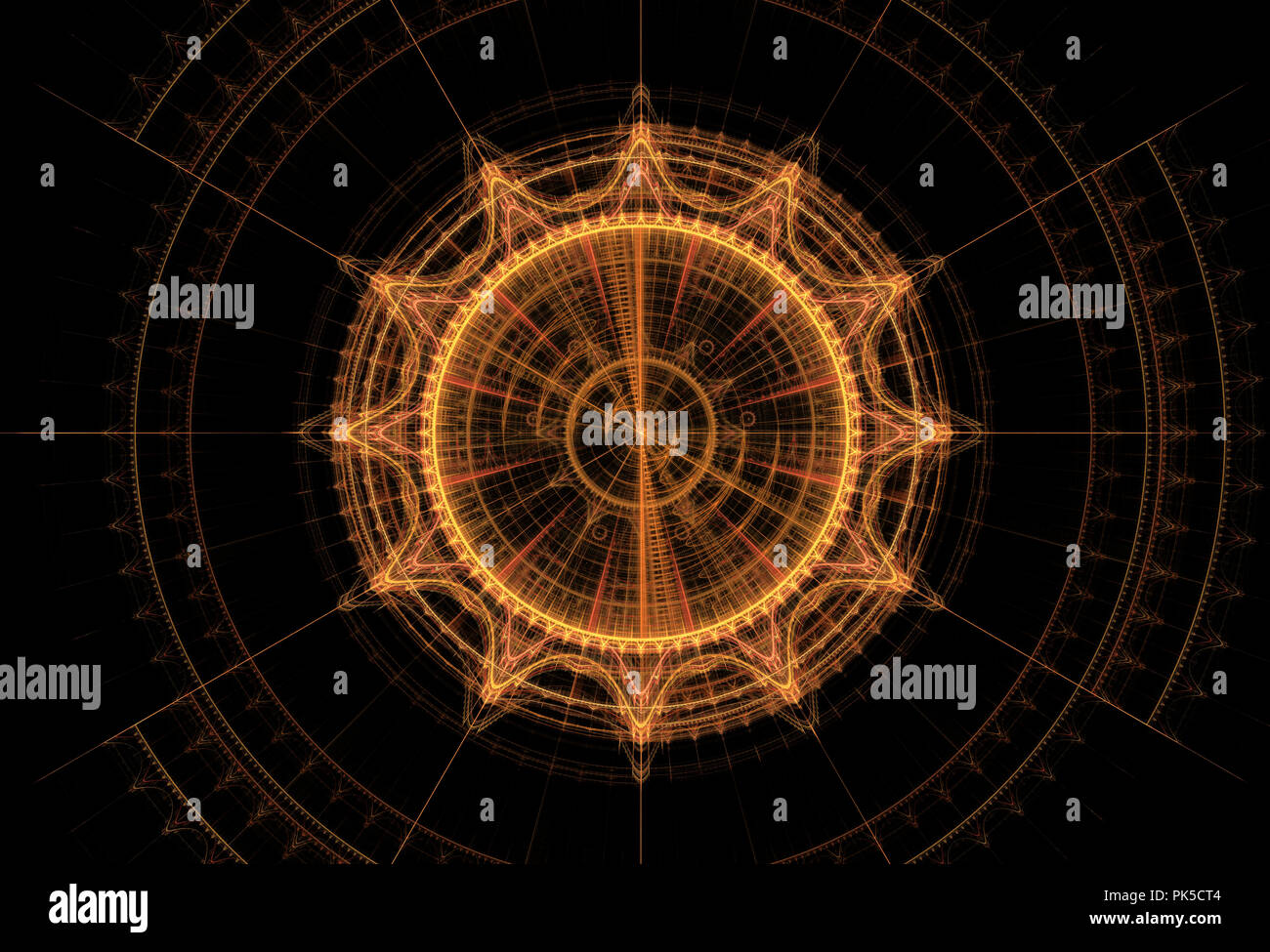 Zusammenfassung Kreativität Fractal-hintergrund mit Computer erzeugte Farbe Wirkung. Stockfoto