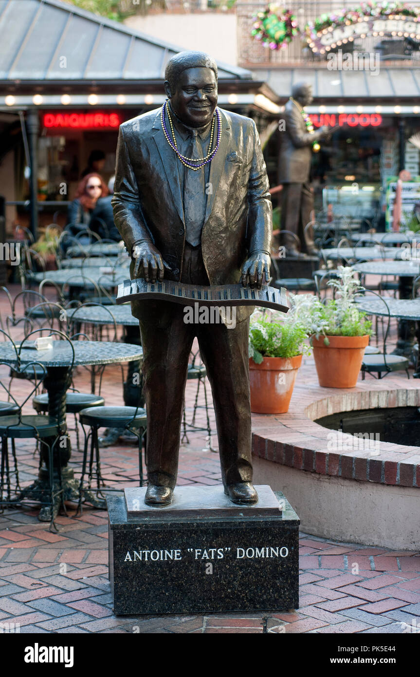 New Orleans Statuen von Fats Domino Stockfoto