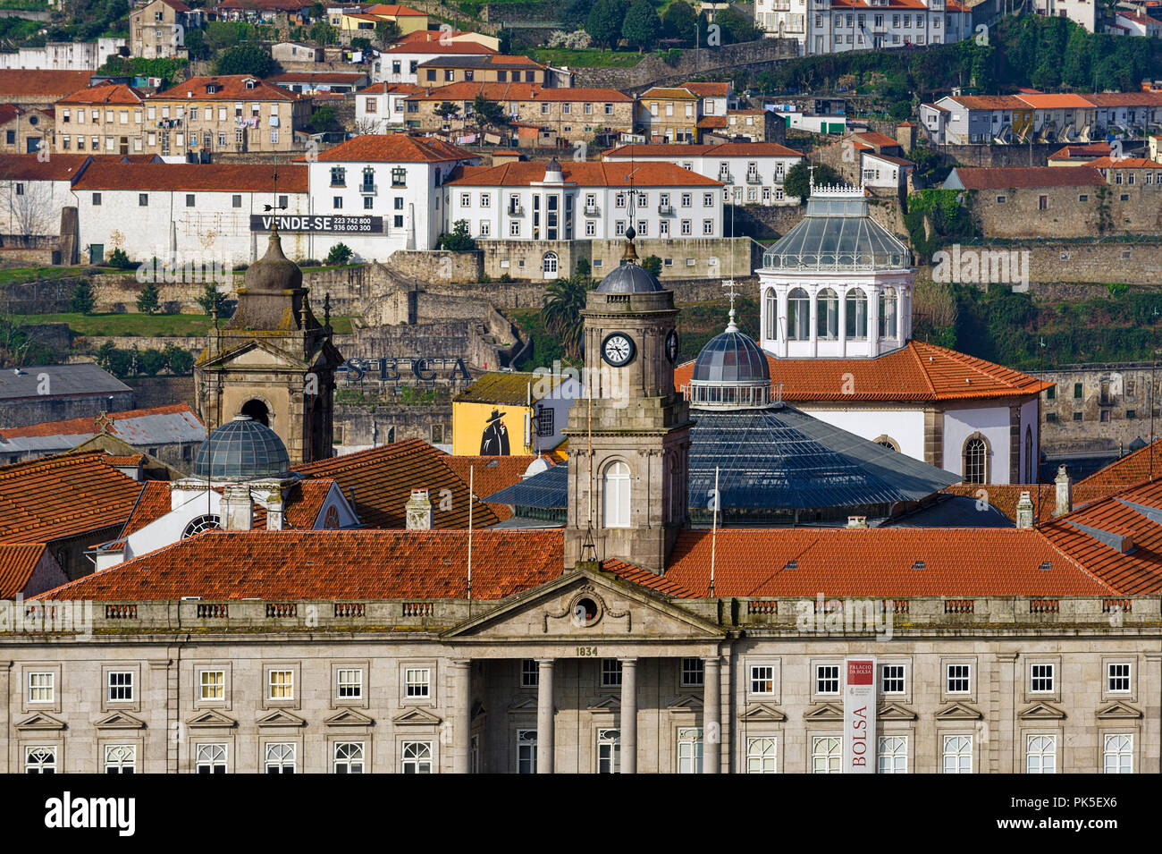 Porto, die Börse Palace (Palácio da Bolsa) ist ein historisches Gebäude in Porto Stockfoto