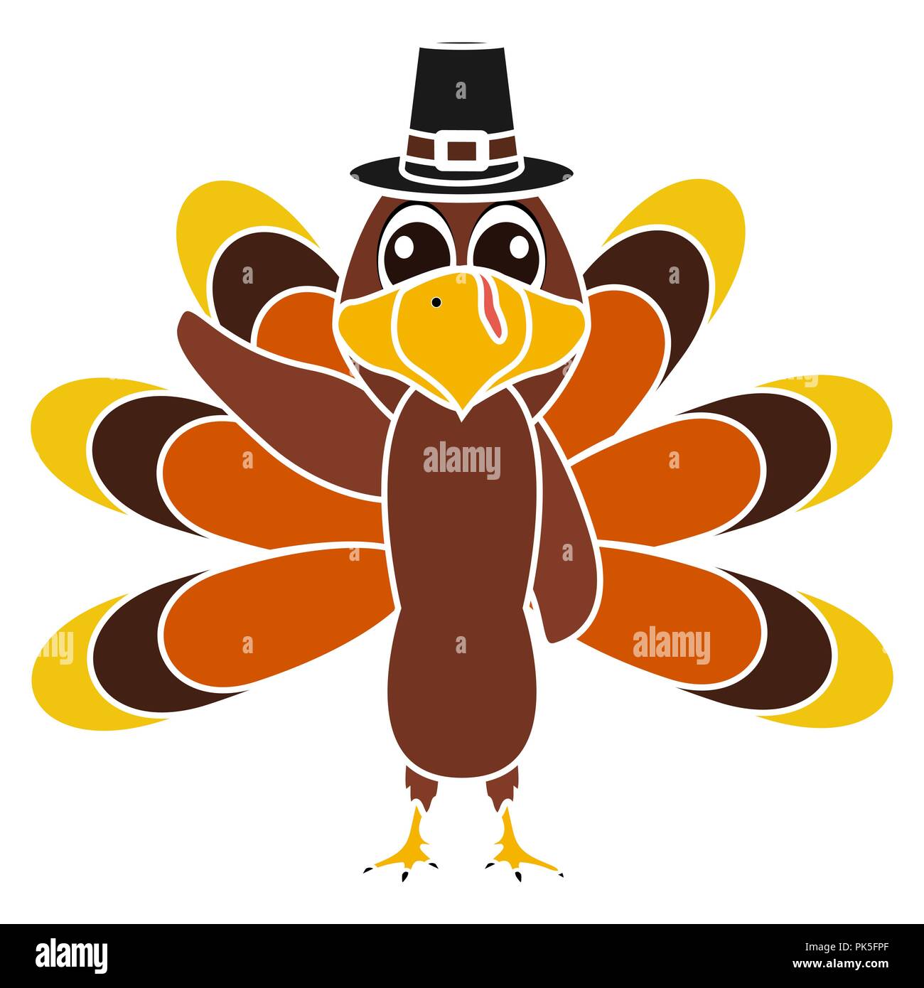 Türkei Pilgrimin am Thanksgiving Day Stock Vektor