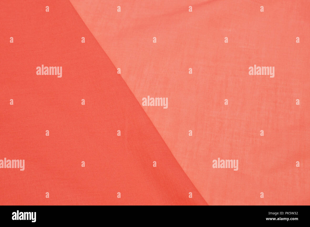 Baumwollgewebe Batist Lachs Farbe Stockfoto