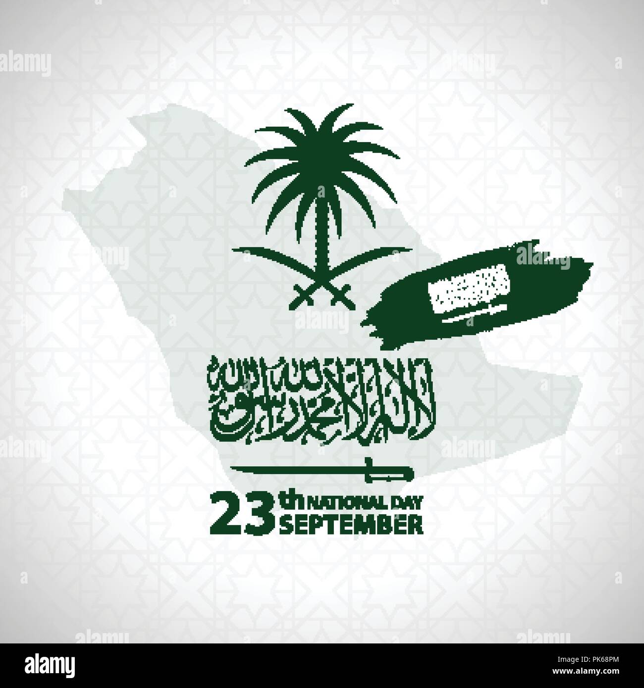 Happy Independence Day Saudi-arabien 23. September Vector Hintergrund Stock Vektor