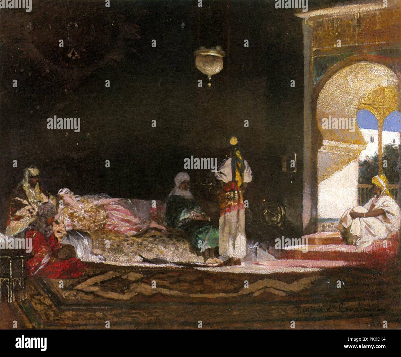 Benjamin-Constant-Harem Szene-1876. Stockfoto