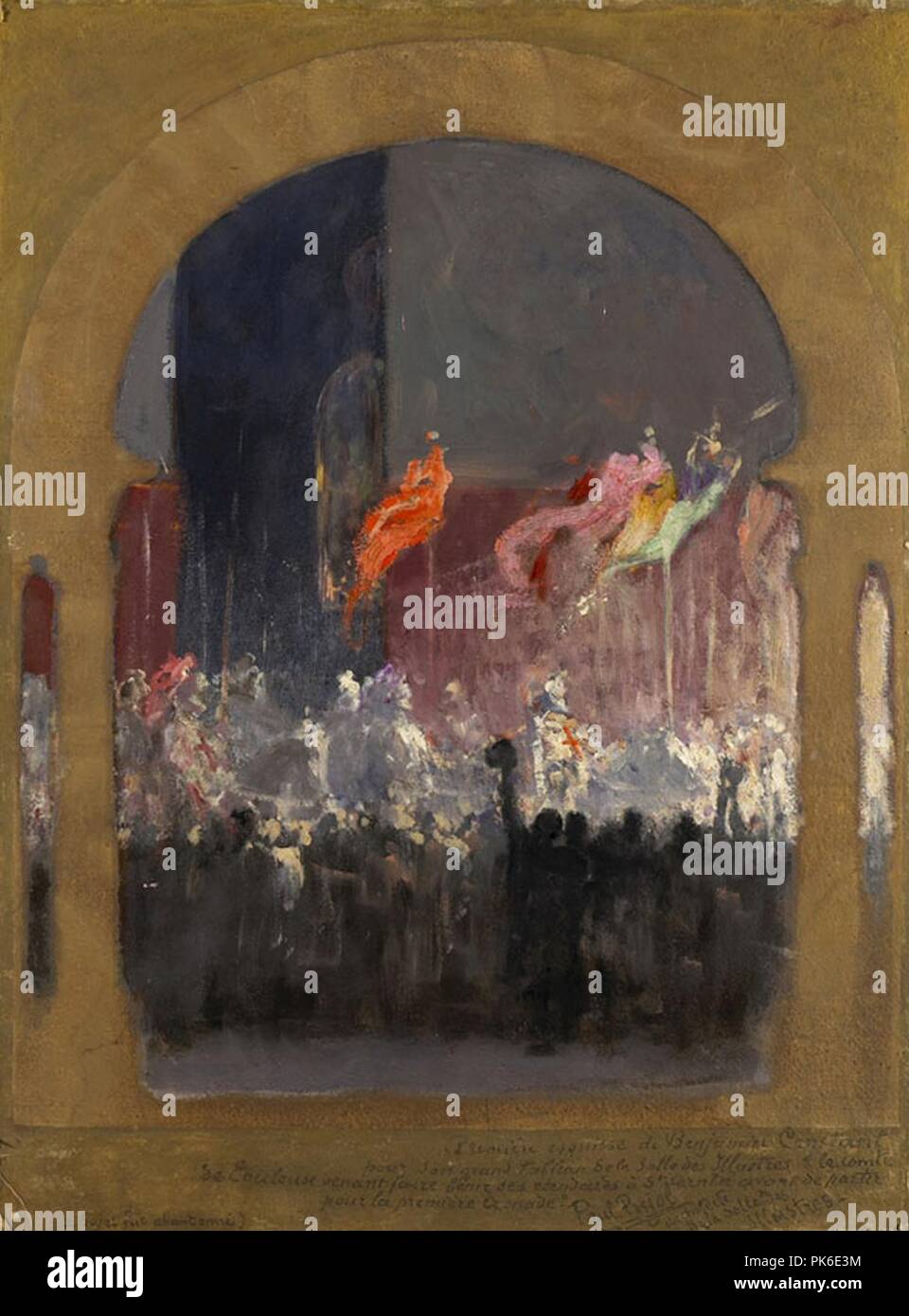 Benjamin-Constant Le Comte de Toulouse fait ses bénir étendards (92 3 1). Stockfoto