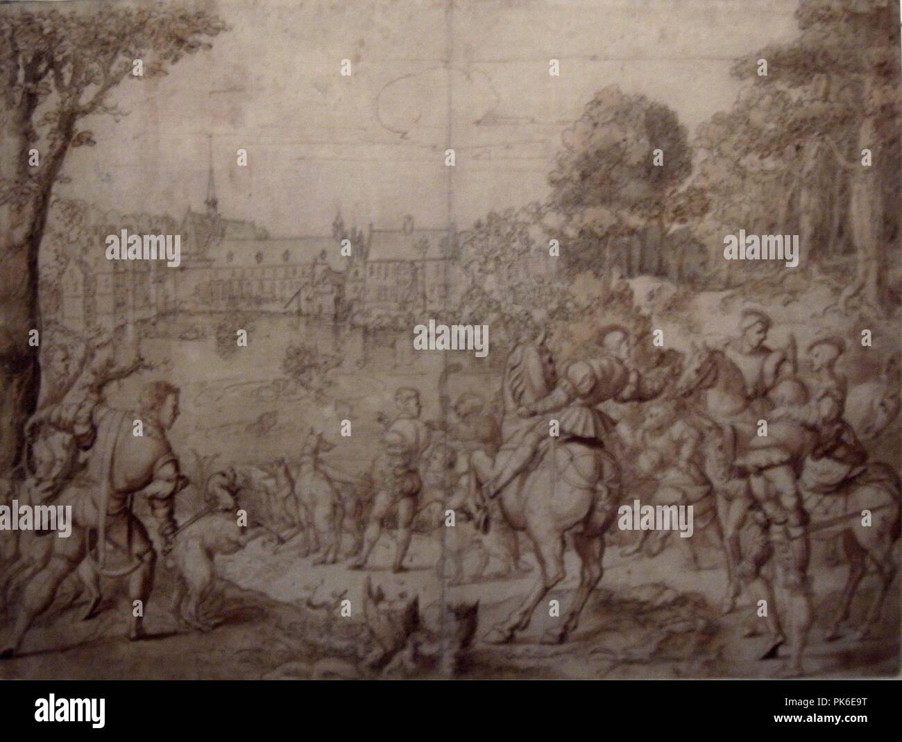 Bernard van Orley.de Jachten Maximiliaan van 02. Stockfoto