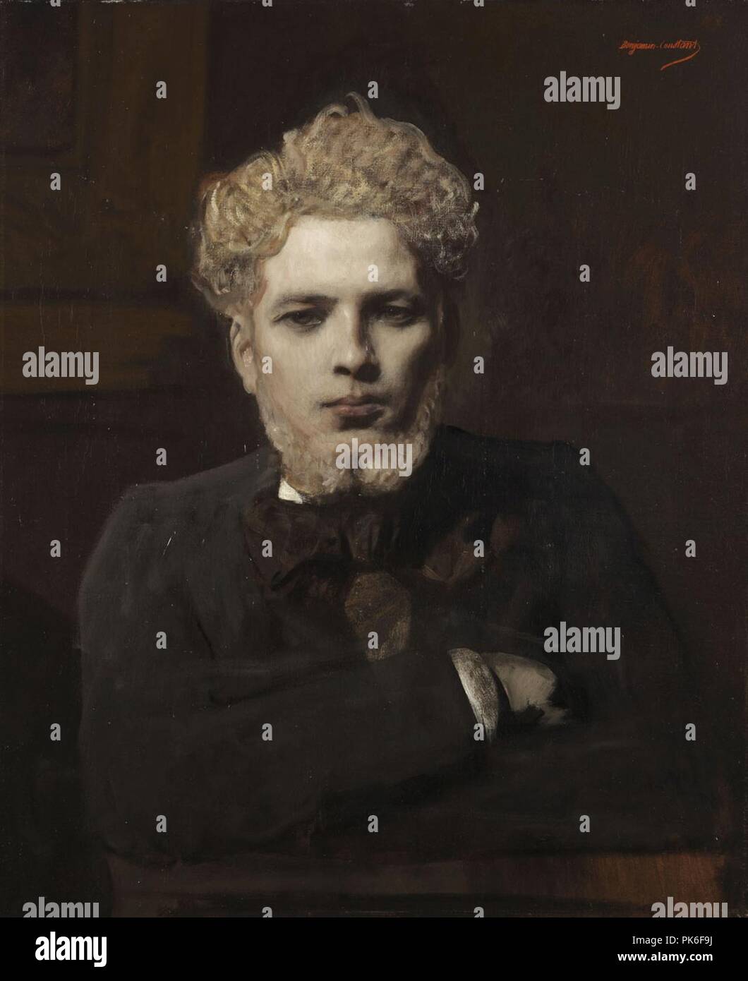 Benjamin-Constant Portrait de Jeune Homme barbu (2011 1 2). Stockfoto