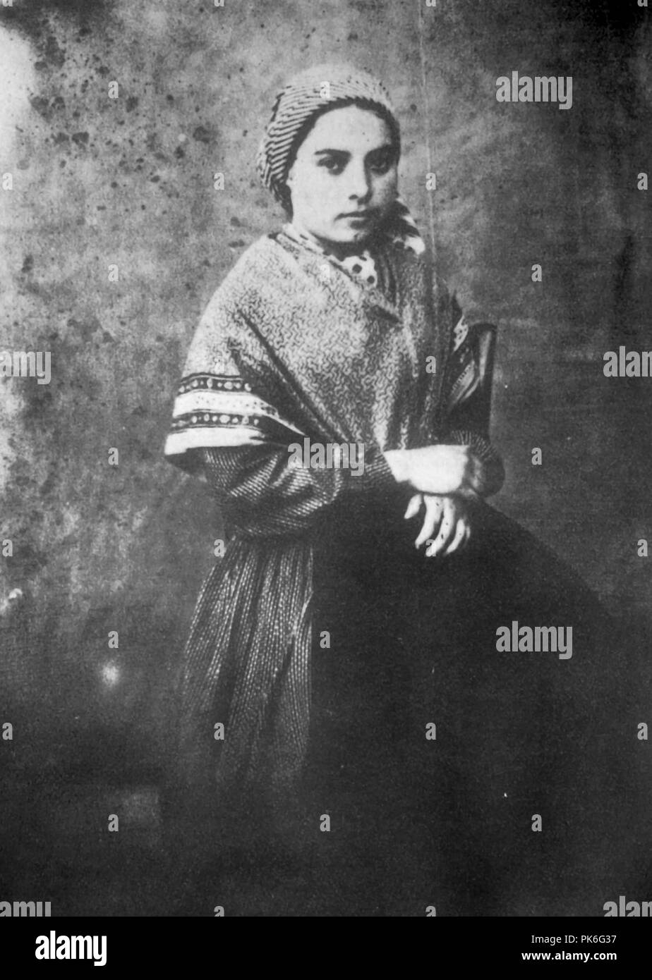 Bernadette Soubirous en 1861 Foto Bernadou 2 Stockfotografie - Alamy