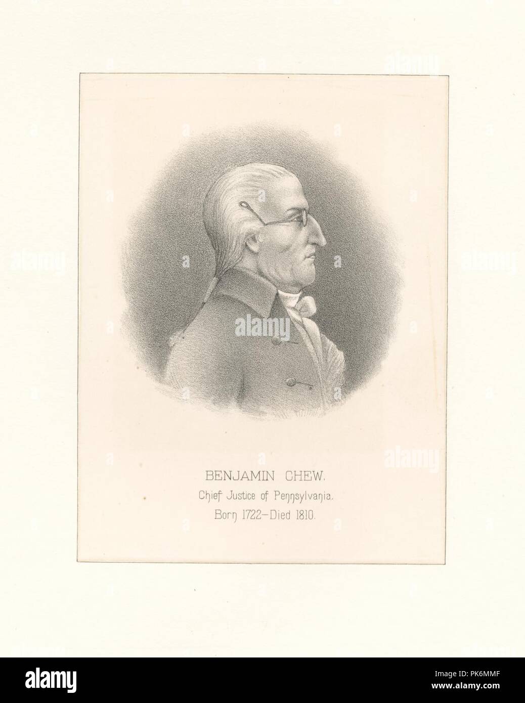 Benjamin Kauen, Präsident des Obersten Gerichtshofs von Pennsylvania Stockfoto