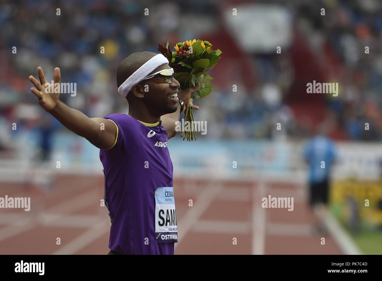 Runner Abderrahman Samba (Team im asiatisch-pazifischen Raum; Katar) während der iaaf Continental Cup 2018 in Ostrava, Ostrava, Tschechische Republik, am Samstag, den 8. September 2018. (CTK Photo/Jaroslav Ozana) Stockfoto