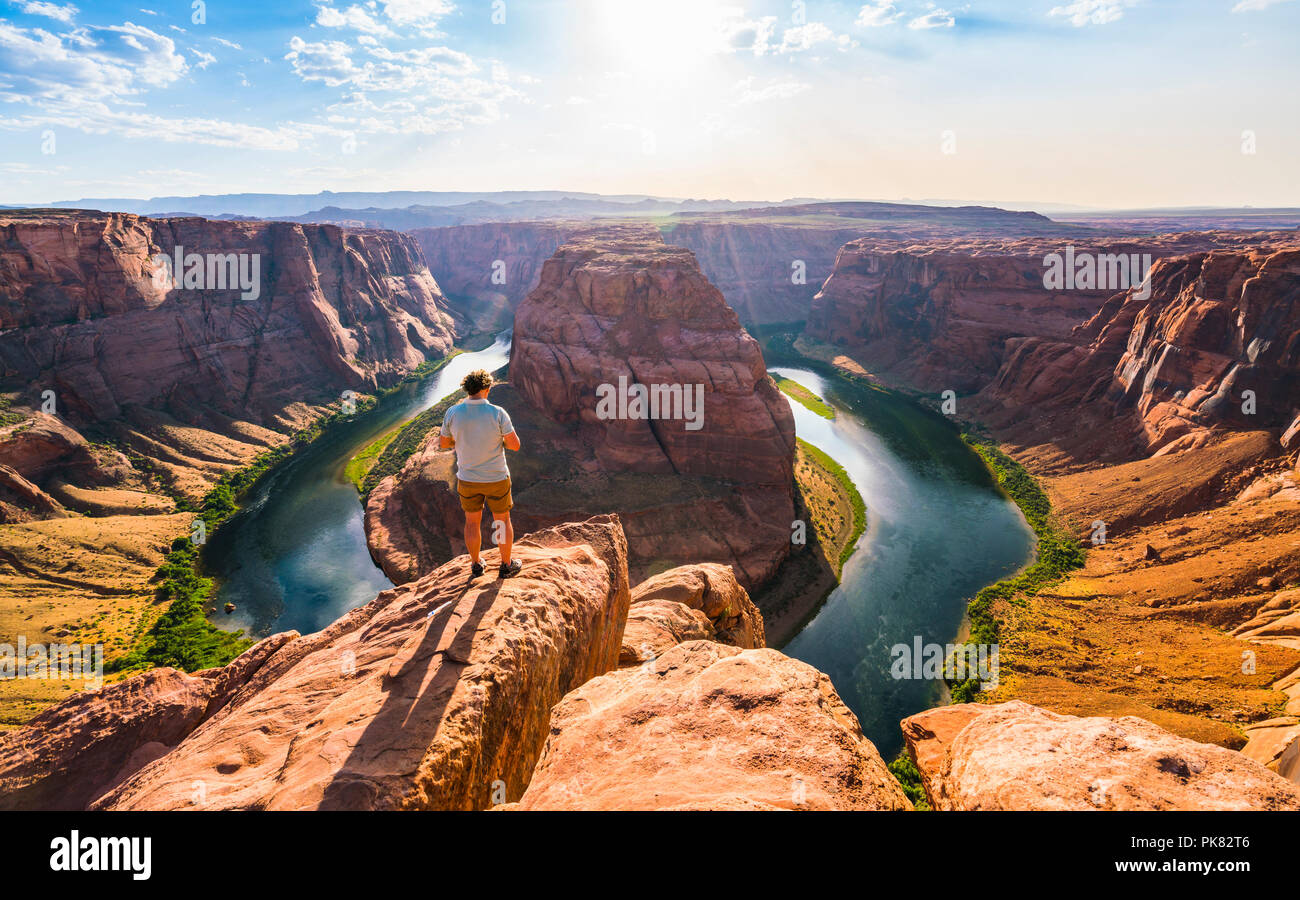 Schöne Hufeisen auf sonnigen Tag, Seite, Arizona, Usa beugen. Stockfoto
