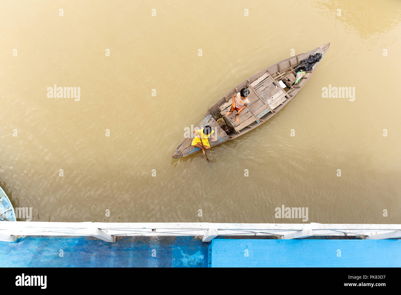 Aug.: 29: 2018 - Siem Reap, Kambodscha - Ansicht von oben Kinder auf der Stockfoto