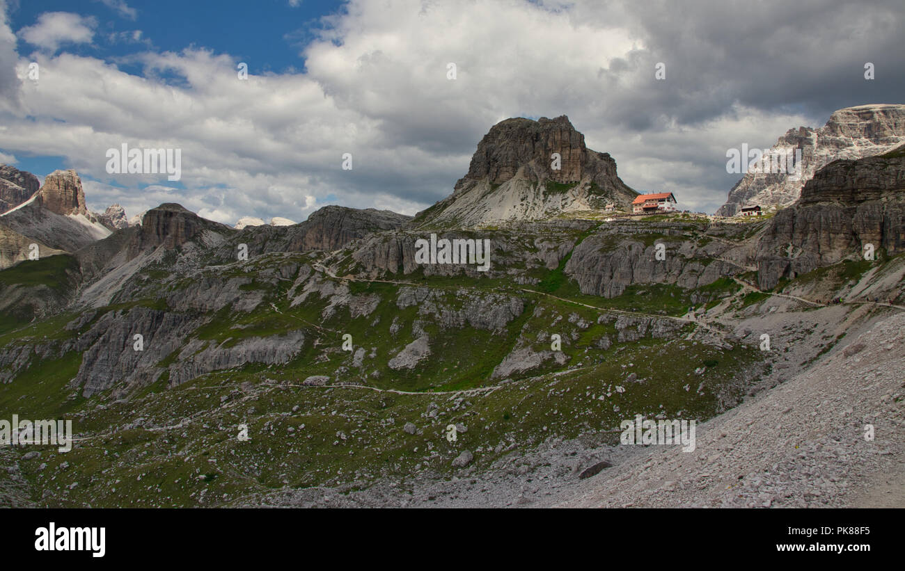 Hütte in den Bergen Stockfoto