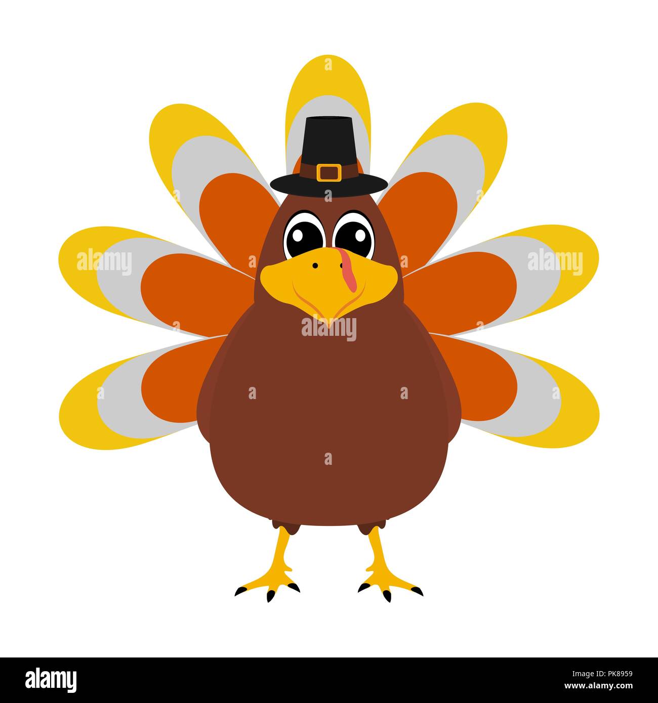 Türkei Pilgrimin am Thanksgiving Day Stock Vektor