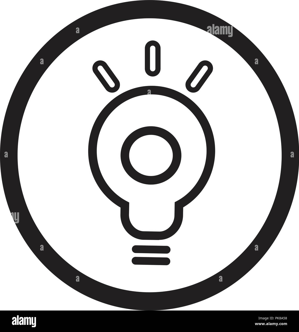 Idee Symbol Konzept Vektor. Glühbirne Symbol. Stock Vektor