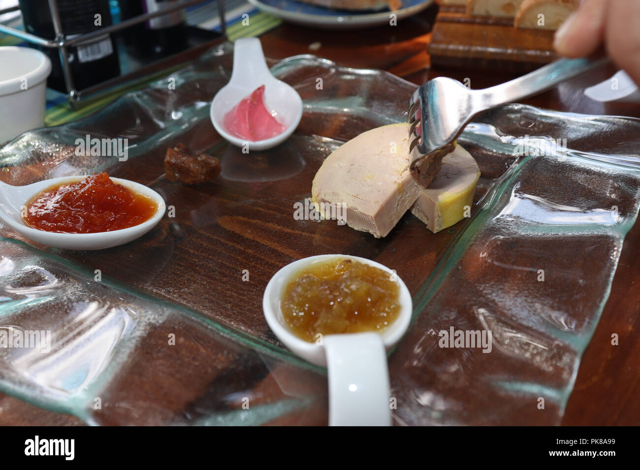 Genießen Sie gutes Essen in verschiedenen Orten ist groß, die Spanische Küche der Kanarischen Inseln Stockfoto