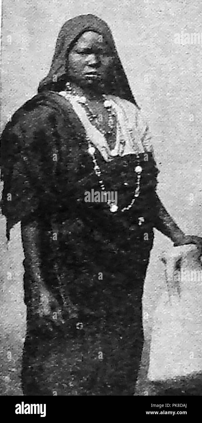 1920er Bild - Nationale Kleid zu dieser Zeit - ein typisch nubischen Frau Stockfoto
