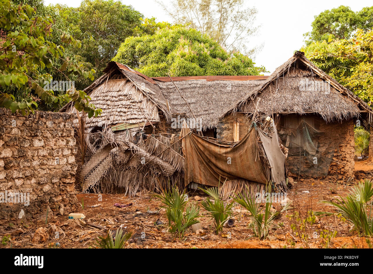 Traditionelles Dorf in Kenia Stockfoto