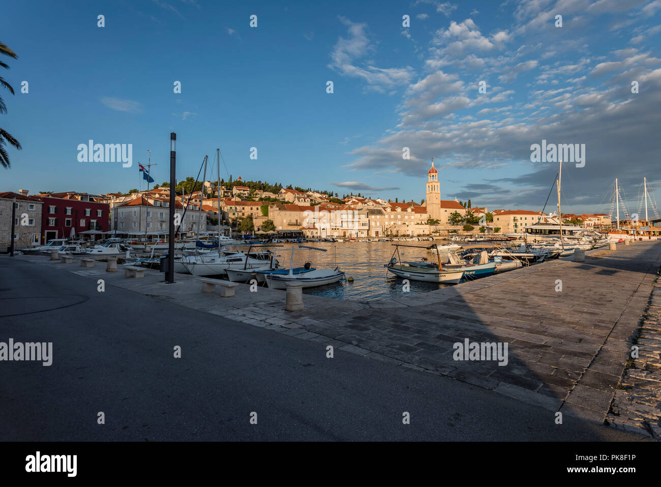 Morgen Licht in Rab auf der Insel Brac, Kroatien Stockfoto