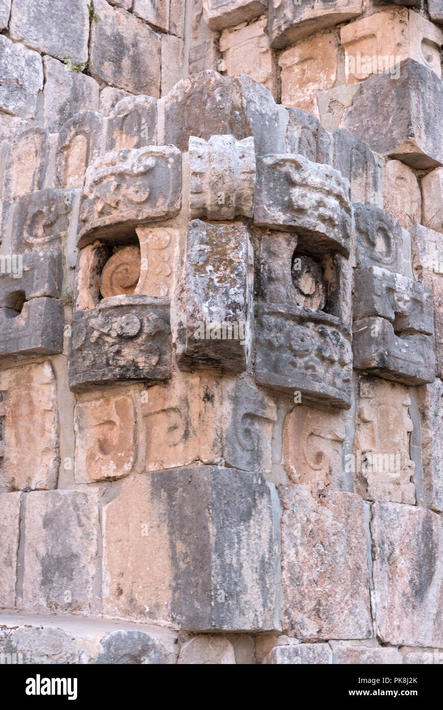 Ruinen der antiken Maya-Stadt Uxmal. UNESCO-Weltkulturerbe, Yucatan, Mexiko. Stockfoto