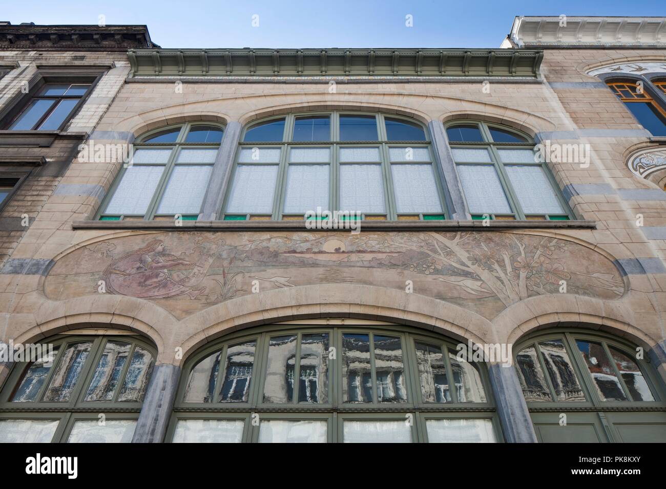 Maison-Atelier Louise de Saum, 15-17 Rue Darwin, Brüssel, Belgien, (1902-1905), c 2014 - c 2017. Artist: Alan John ainsworth. Stockfoto