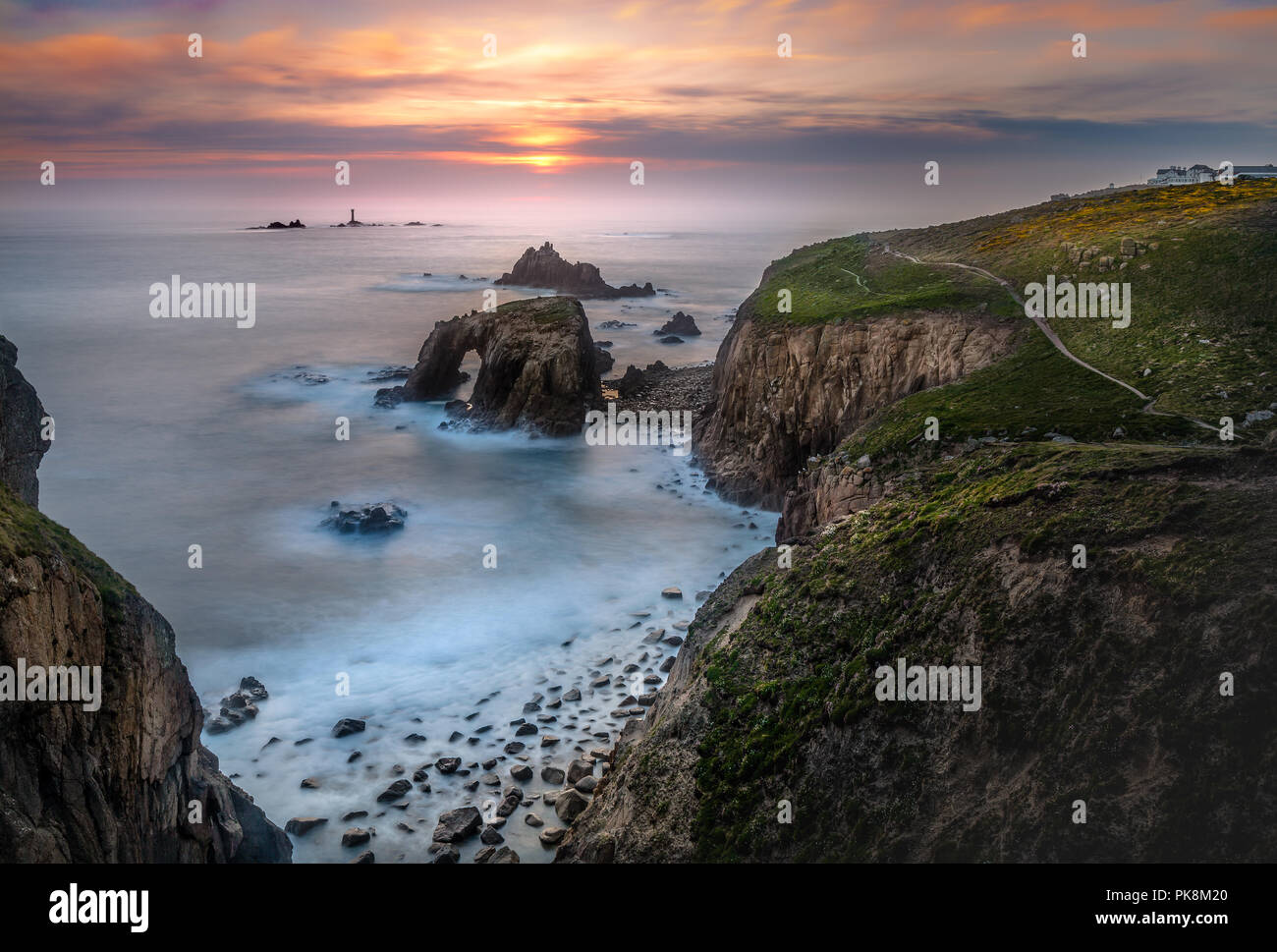 Fading Light, Land's End, Cornwall Stockfoto