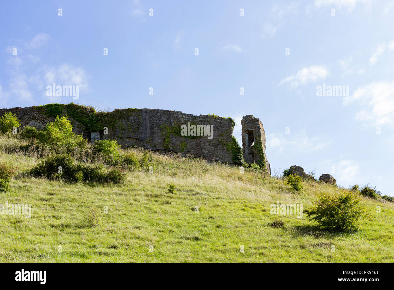 Corfe Castle Ruinen, Dorset, Großbritannien Stockfoto