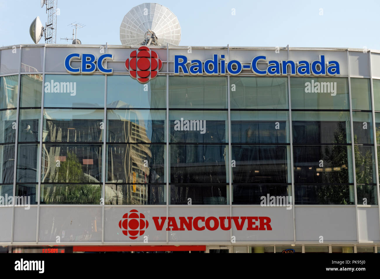 Canadian Broadcasting Corporation CBC Radio Kanada Gebäude auf Hamilton Street in der Innenstadt von Vancouver, BC, Kanada Stockfoto